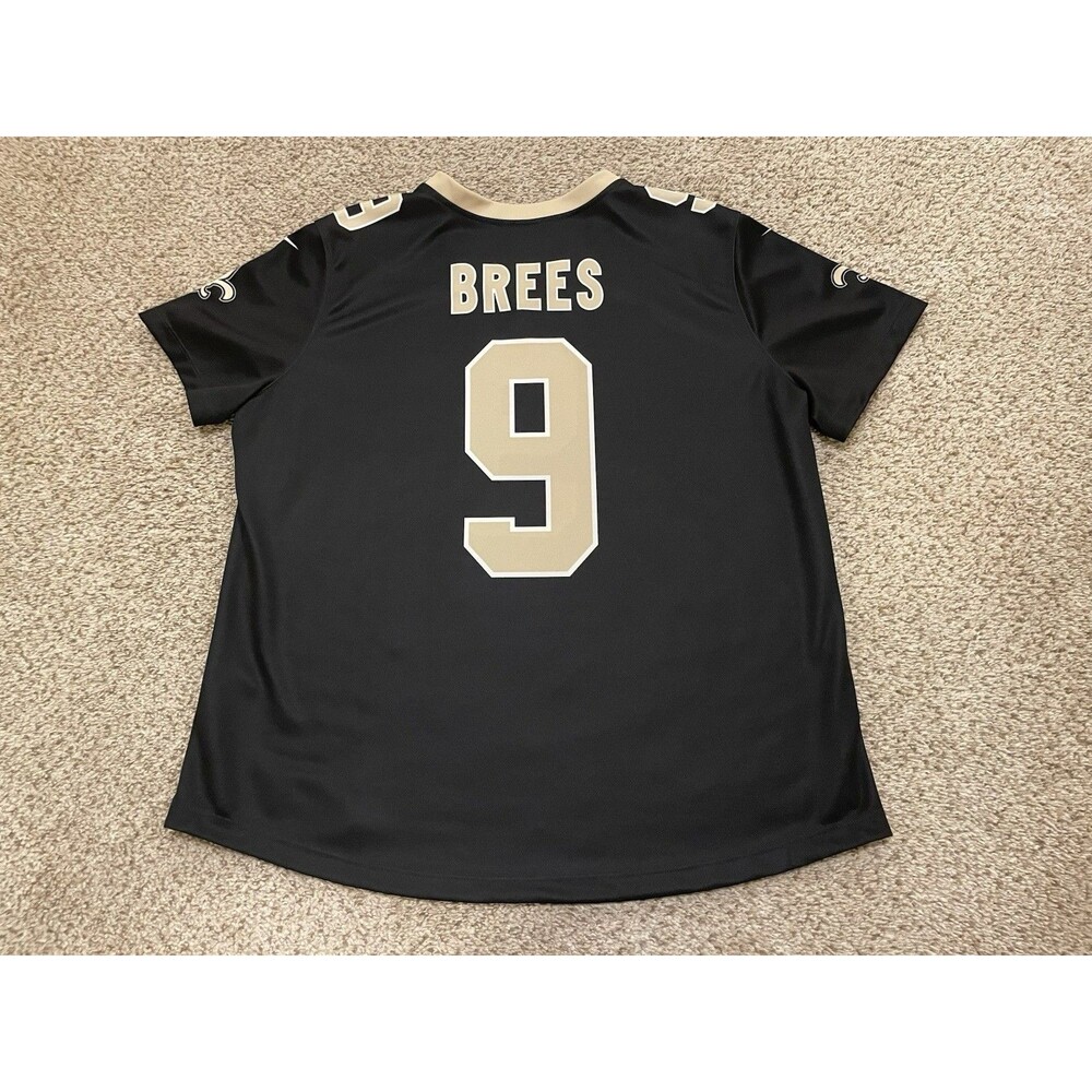 Women’s NFL New Orleans Saints Drew Brees #9 Nike Jersey Black Sz XL - Picture 2 of 6